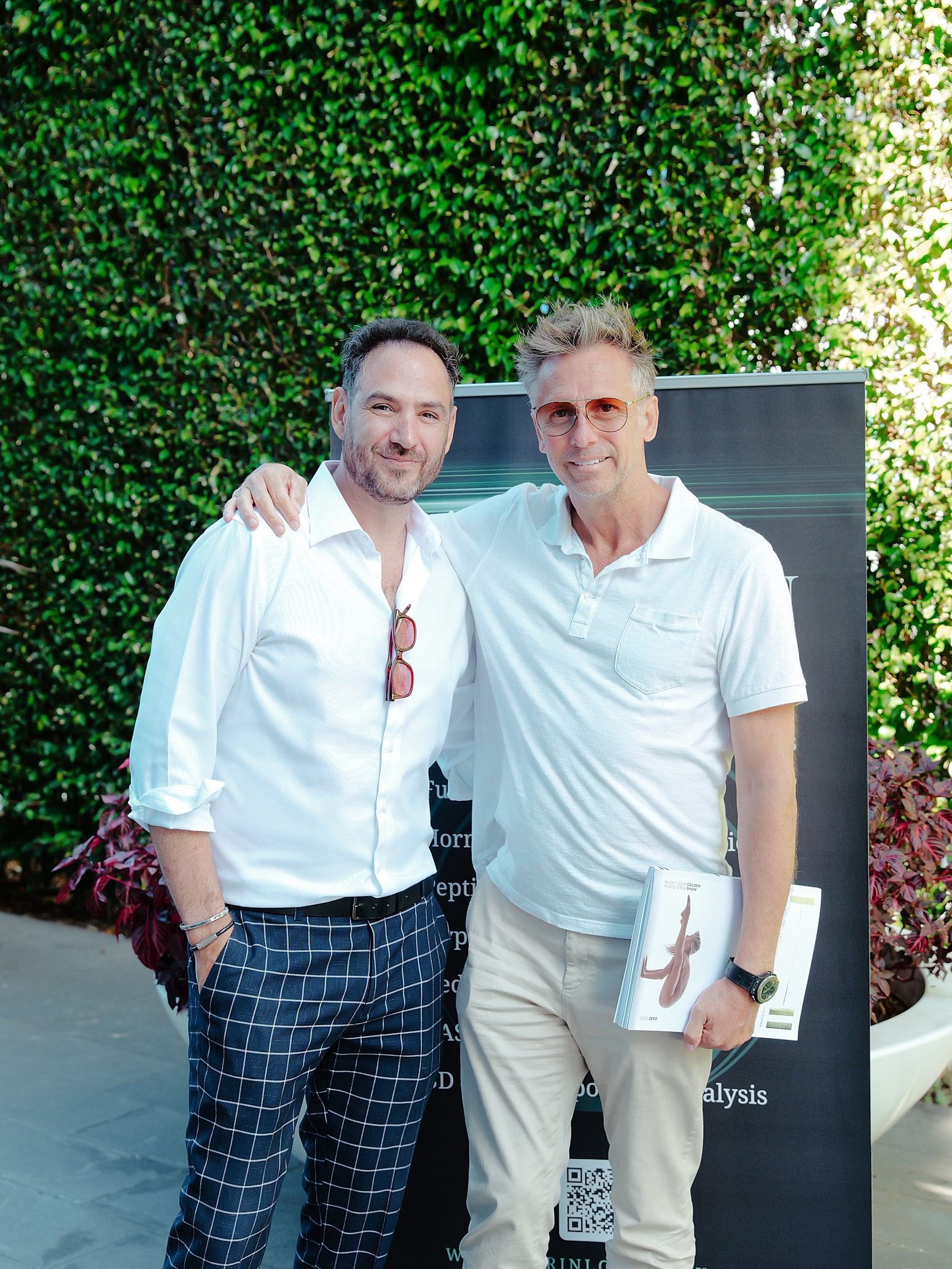 Citrin Longevity partners together at an outdoor wellness event in West Hollywood, Los Angeles