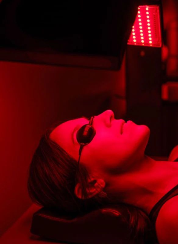 Red light therapy facial treatment at Citrin Longevity
