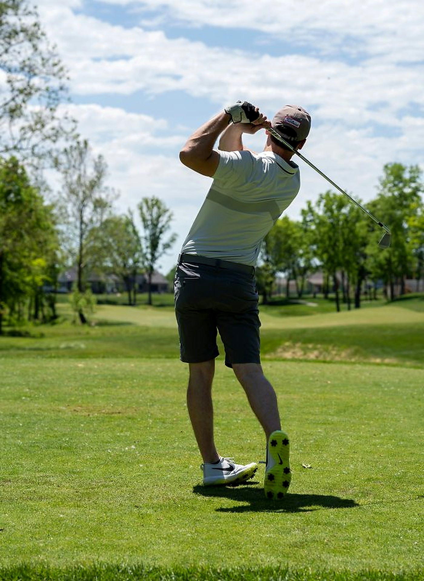 A golfer finishing a full swing, the performance testosterone replacement therapy at Citrin Longevity in West Hollywood, Los Angeles is built to restore